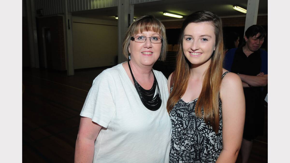 Students and teachers at St Johns College celebrated the release of the HSC results and their ATAR on Thursday morning. Pictured are  Di Quade and Antonia O'Flaherty. 