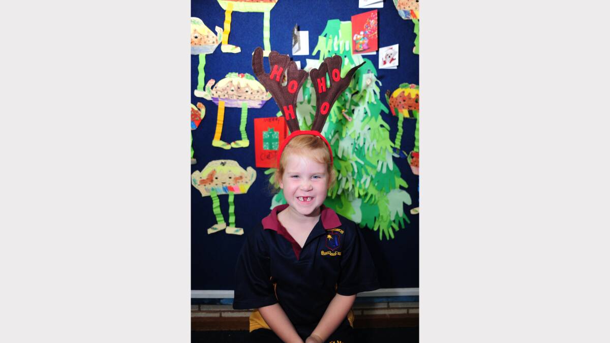 ALL I WANT FOR CHRISTMAS: St Mary's Primary School kindergarten student Lily Bruce would like earings. 