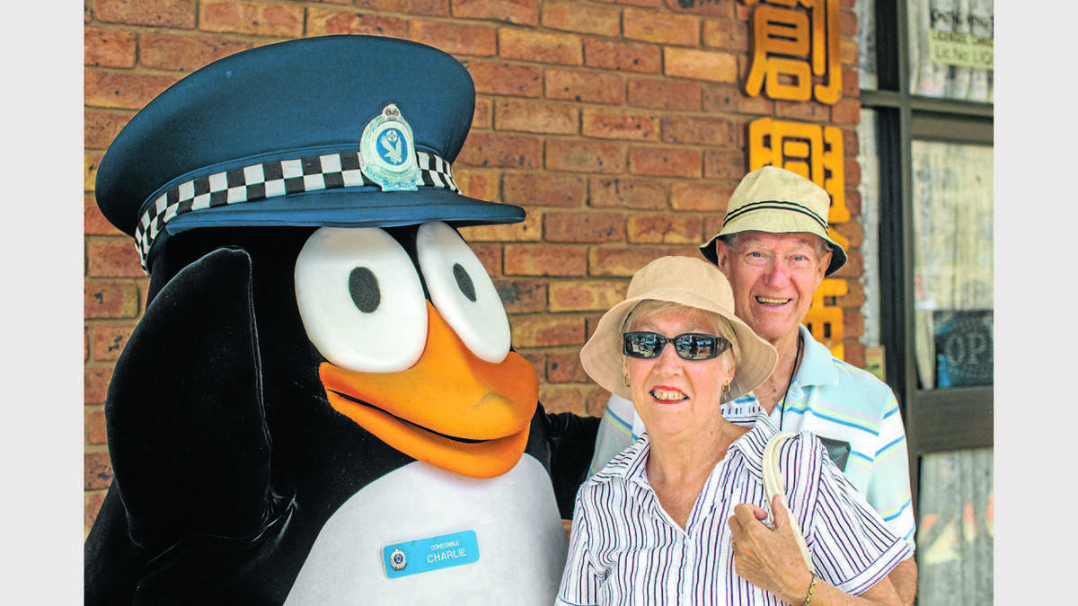 Bill and Joan Paul stopped to have a photo with Constable Charlie.
