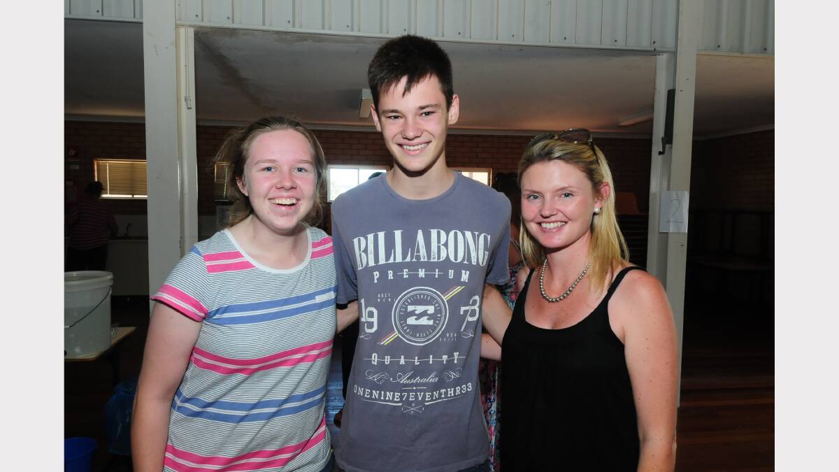Students and teachers at St Johns College celebrated the release of the HSC results and their ATAR on Thursday morning. Pictured are  Clare Porter, Luke Nancarrow and Louise McKechnie. 