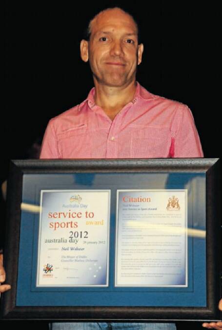 AUSTRALIA DAY HONOURS 2012: Services to sport award winner Neil Webster.