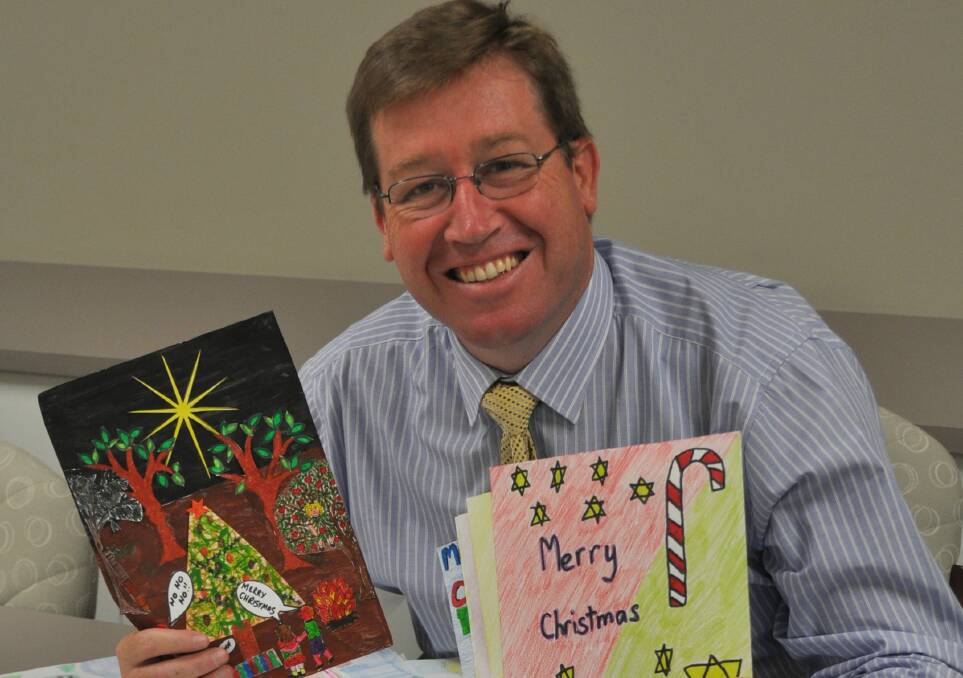 Dubbo MP Troy Grant's Christmas card drawing competition drew more than 300 entries. Photo contributed