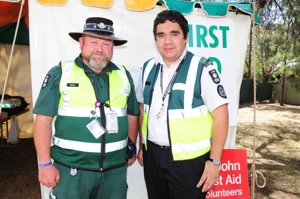Betram Plomp and Robert Taylor were on hand to help with first aid duties.