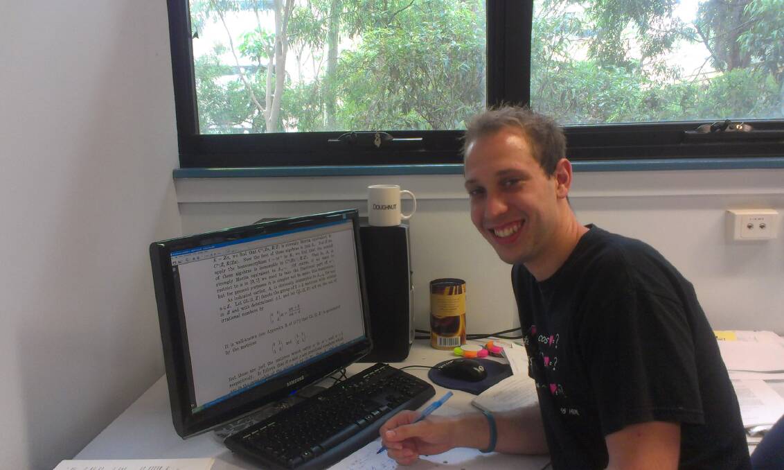 Former Dubbo College student Mitch Hawkins is now studying for his PhD in the field of maths. Photo contributed