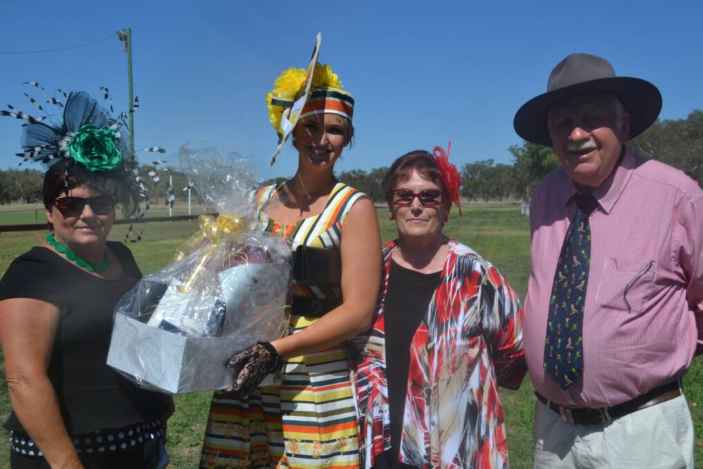 Fashion on The Fields winner Kirsty Colliver with the judges