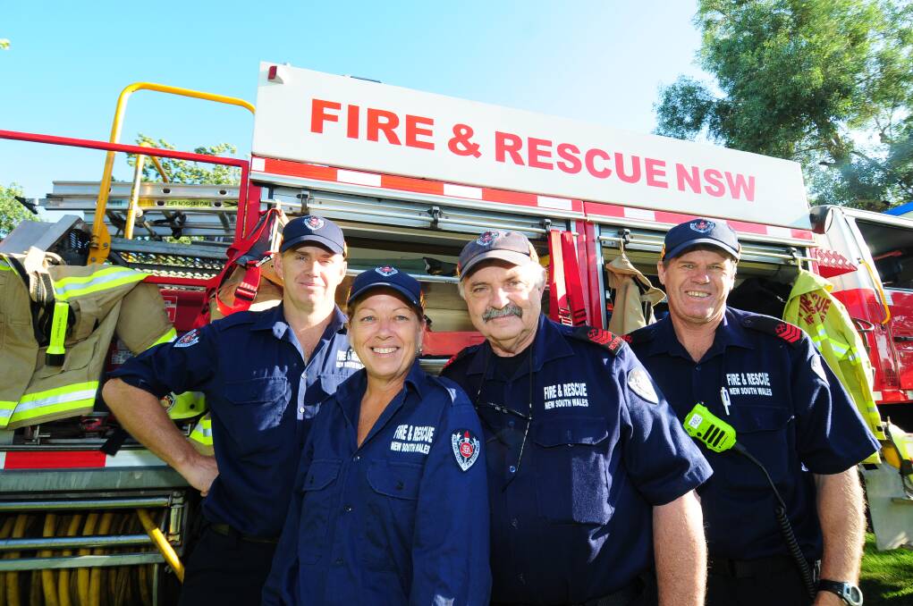 Phil Campbell, Robin Harman, Mel Pocknall and Wayne Redfern from Fire and Rescue NSW.