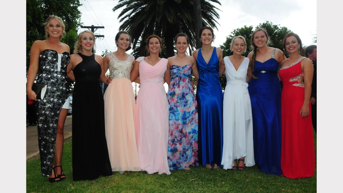 Jess Mawbey, Grace Connel, Georgia Smith, Amy Armstrong, Bethany Smith, Edwina Capell, Emily Hayes, Clare Porter and Brittany Carroll