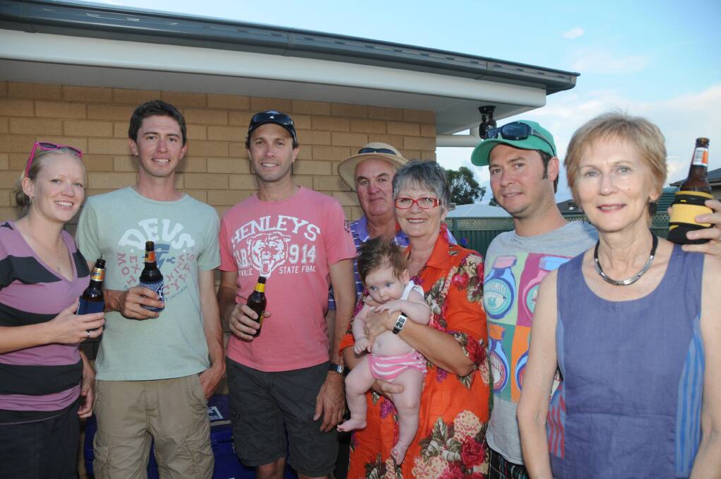 Anna, Phil and Ben Knight, Keith and Liz Lambell, Ruth Sykes, Wes and Chris Knight