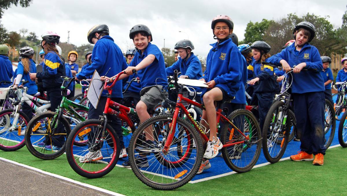 COWRA: Grade four students cycled, weaved and braked their way through two bike skills sessions.