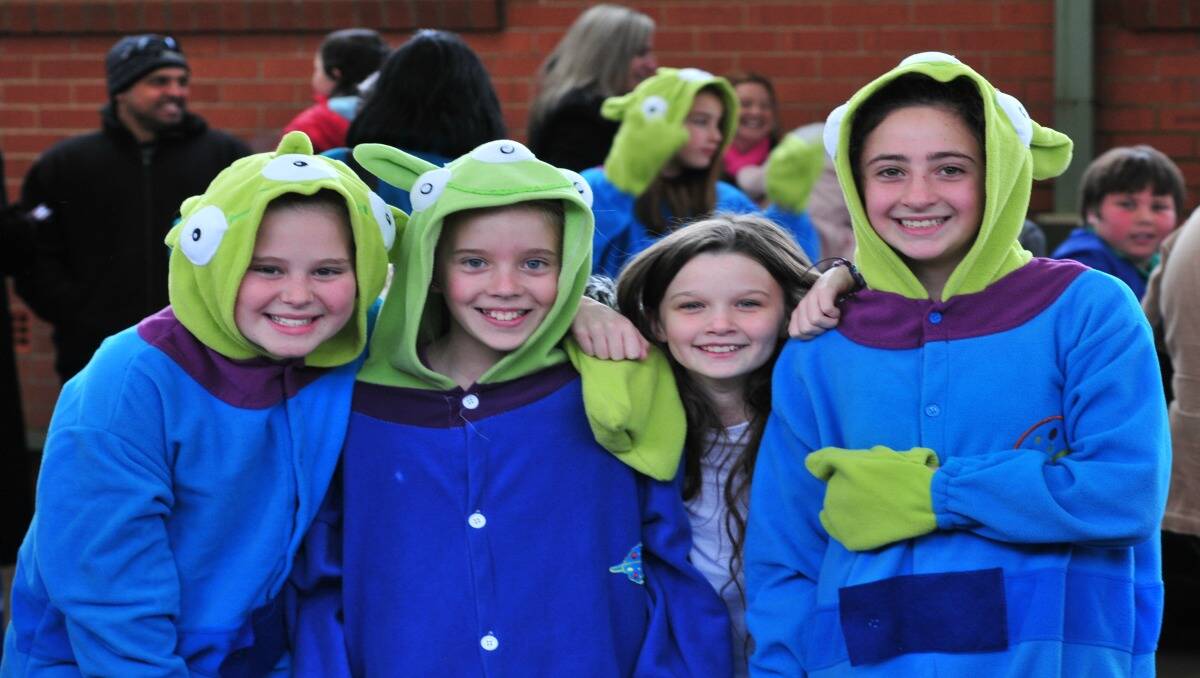 ORANGE:  Bletchington Public School students Taitem Whitton, Julia Wythes, Courtney Rapley and Grace Mastronardi got creative for their book parade