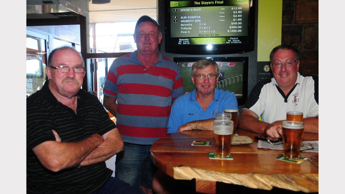 Steve Allan, Ron Adams, and Brian Munro and Dave O'Brien at South Dubbo Tavern. 