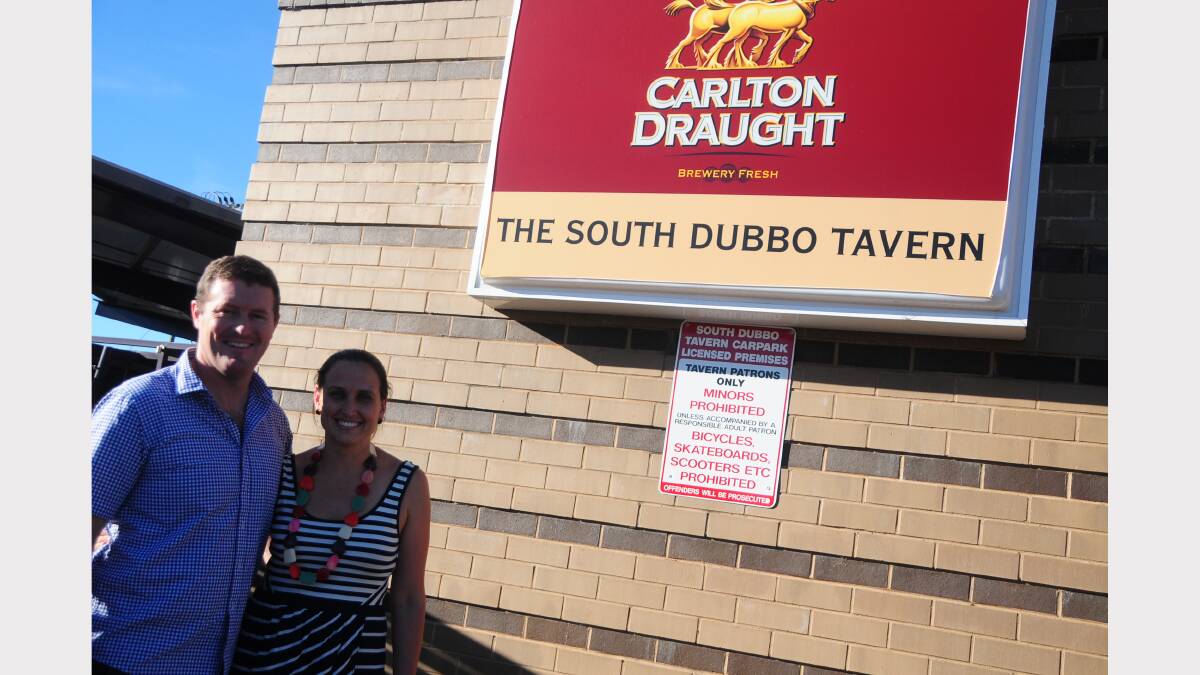 Leigh Green and Amy Green new owners of South Dubbo Tavern enjoyed New Year's Eve. 