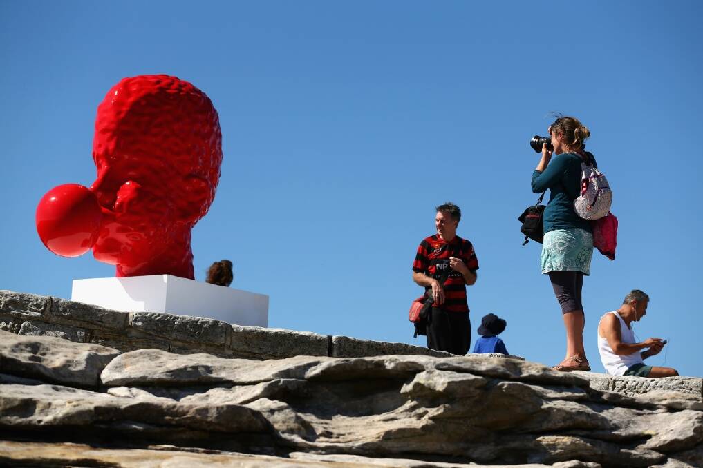  'Bubble No:5' by Qian Sihua is displayed during the 2013 Sculptures by the Sea exhibition at Bondi. (Photo by Cameron Spencer/Getty Images)