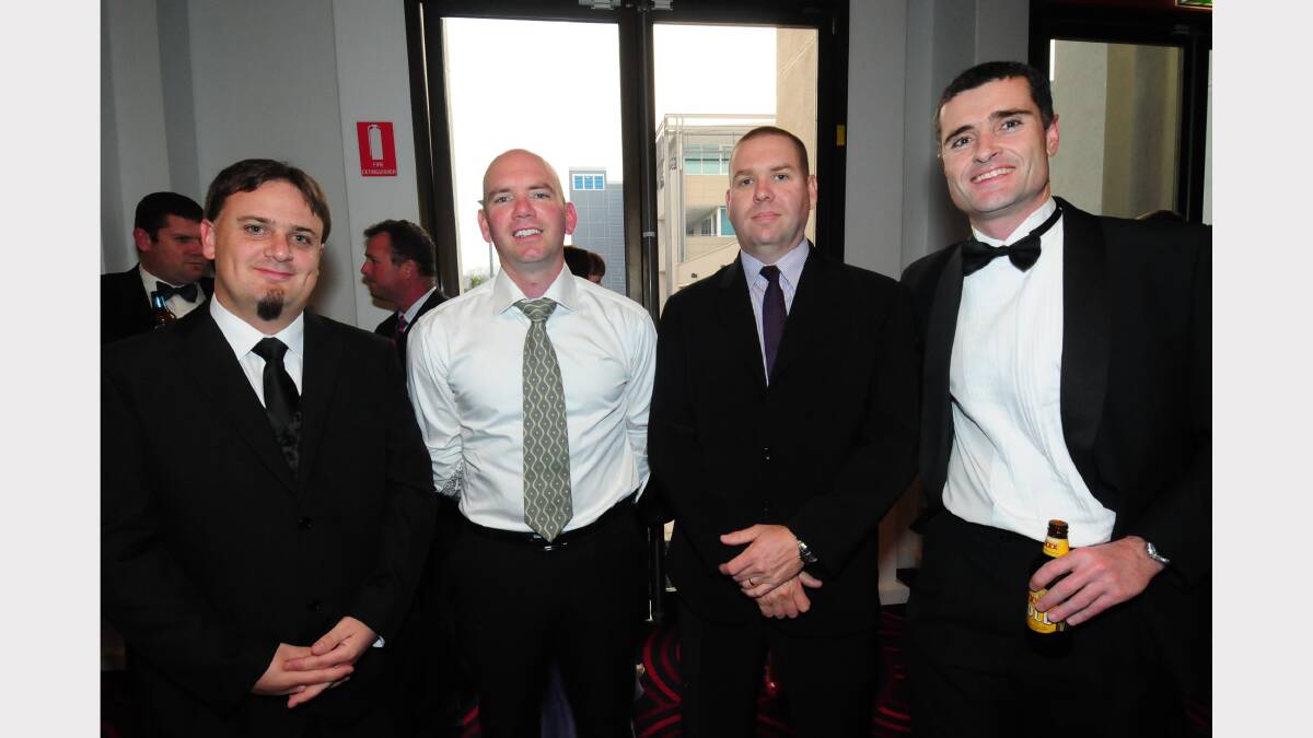 Joel Petschel, Rob New, Allan Briddis and Damian McDonald. Photo: HOLLY GRIFFITHS