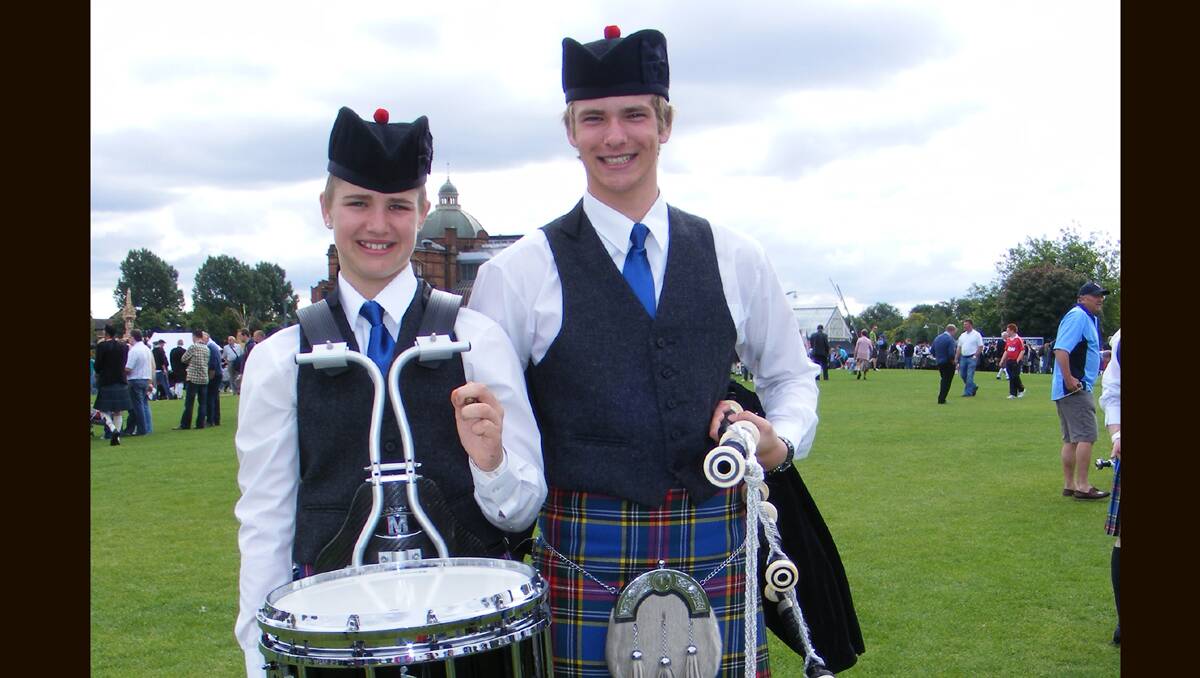 Katerina and Nathaniel Agnew will travel to Glasgow, Scotland, this week for their second tilt at the pipe band world championships.