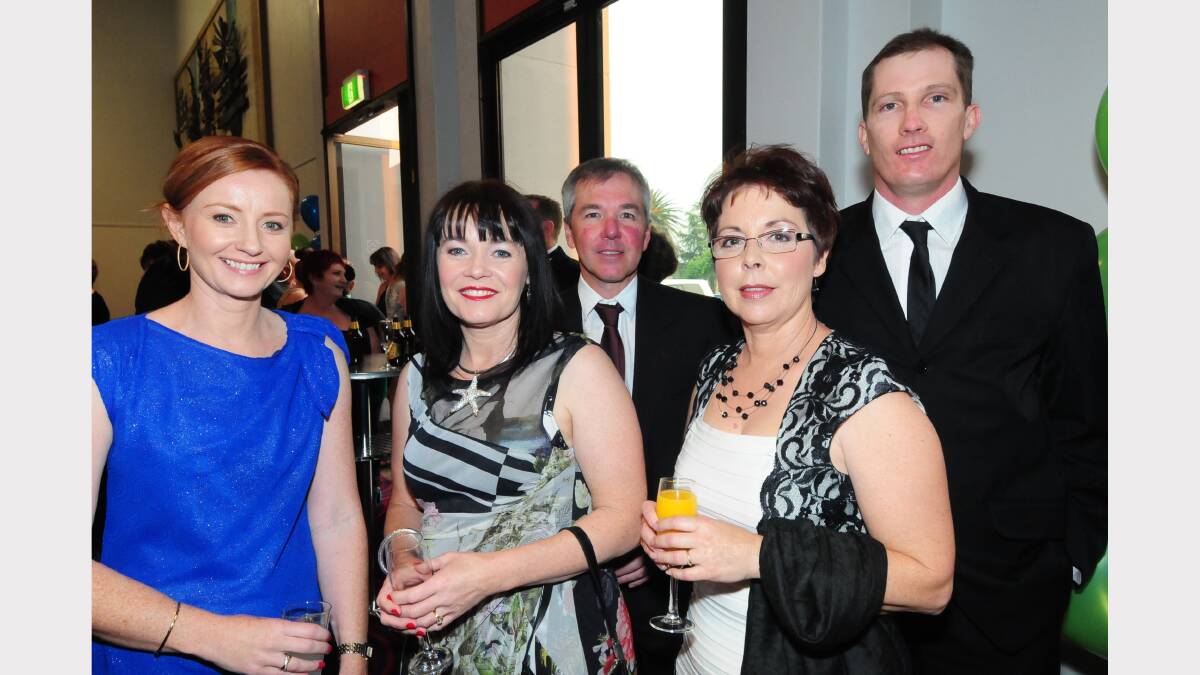 Lesa Towart with Mary-Anne and Grahame Waters, Debbie Woodham and Duncan Towart. Photo: HOLLY GRIFFITHS