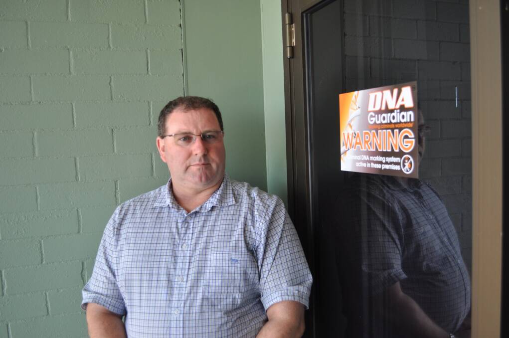 DNA Security Solutions business development worker Jeffre Murray at Club Dubbo  in West Dubbo.	Photo: ANTHONY CINI