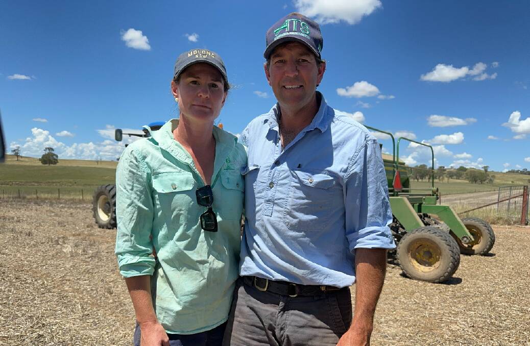 Fifth generation farmers Sally and James Brazier, Nubrygyn, near Molong, who will be affected by the wind farm project. Picture is supplied.