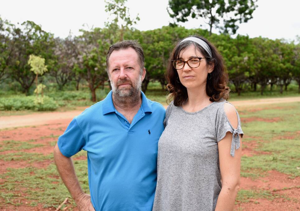 Anthony Bartlett and Kirsty Bartlett say they are happy with the settlement outcome, and hold high hopes Katherine's PFAS class action sets a precedence for future legal action. Picture: Roxanne Fitzgerald.