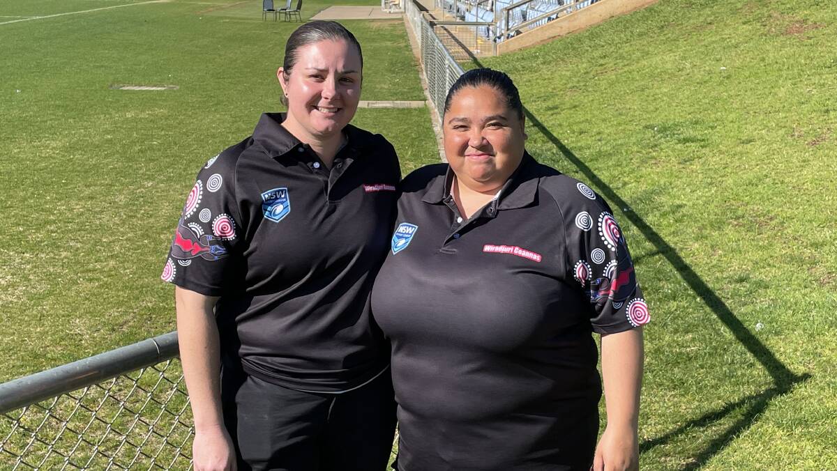 Peta Powyer (left) and Kaitlyn Mason have both taken on big roles with the Wiradjuri Goannas this season. Picture by Tom Barber