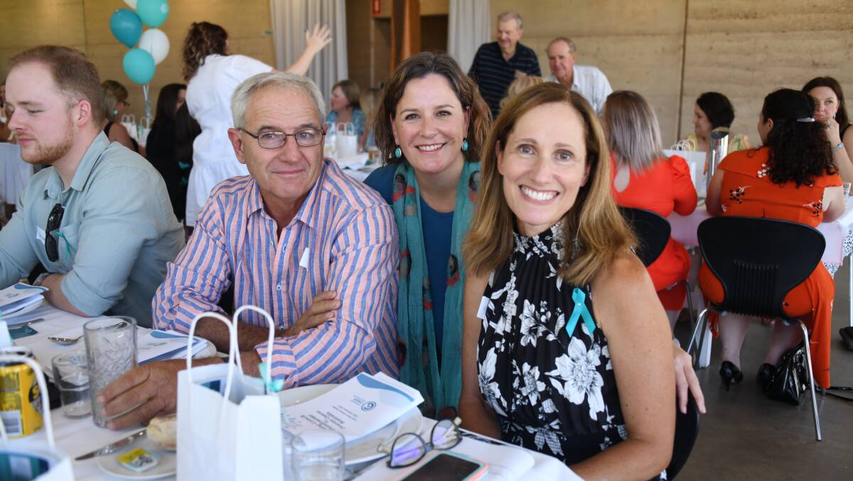 LOVELY LUNCH: Nick Powell, Kristina Powell and Heather Hawkins at the recent Ovarian Cancer long lunch. Picture: AMY MCINTYRE