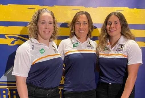 TRIO: Kim Fyfe, Bec Smyth and Lillyann Mason-Spice will all feature in the ACT Brumbies Super W side this weekend. Photo: CONTRIBUTED
