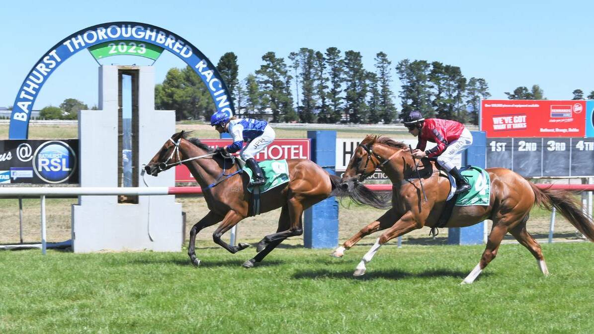 Watch Me Rumble (left) won at Bathurst in the lead up to Sunday's big race. Picture by Chris Seabrook
