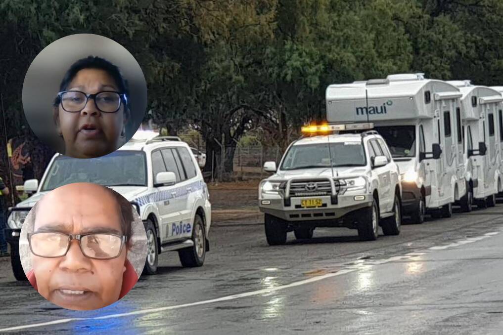 CONCERNS: Both Mary Ronyane (inset top) and Aunty Monia Kerwin (inset bottom) raised their concerns about the motorhomes in Wilcannia. Photo: FILE