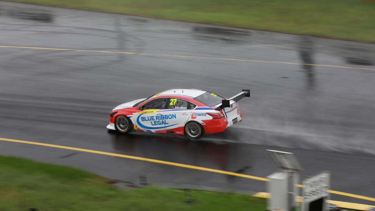 WET AND WILD: Tyler Everingham was unlucky not to win the opening race of the Dunlop Super2 Series over the weekend. Picture: MW MOTORSPORT
