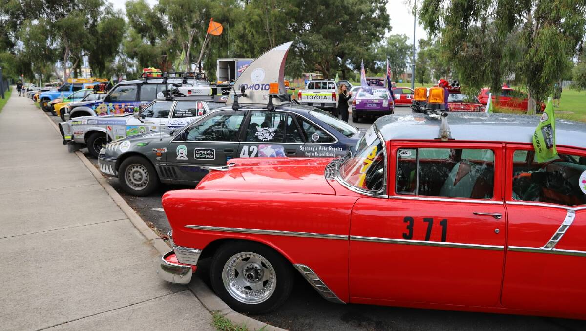 DRIVING HEROES: The Camp Quality esCarpade features more than 40 cars who will travel 2600km. Picture: CONTRIBUTED