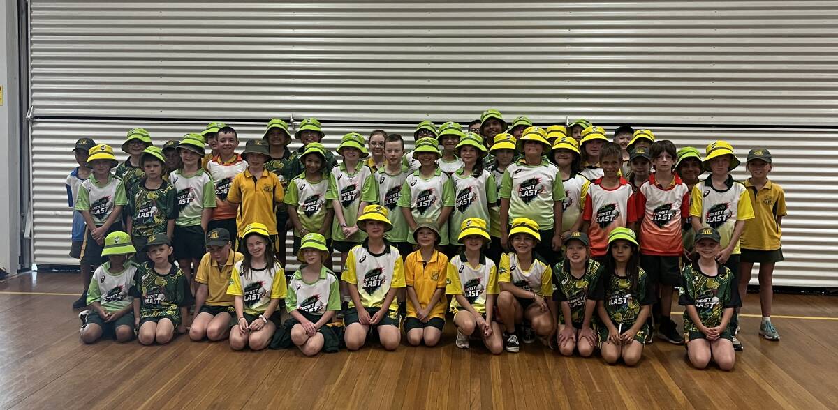 As many as 50 students from Dubbo North Public School recently undertook four Woolworths Cricket Blast programs. Picture supplied