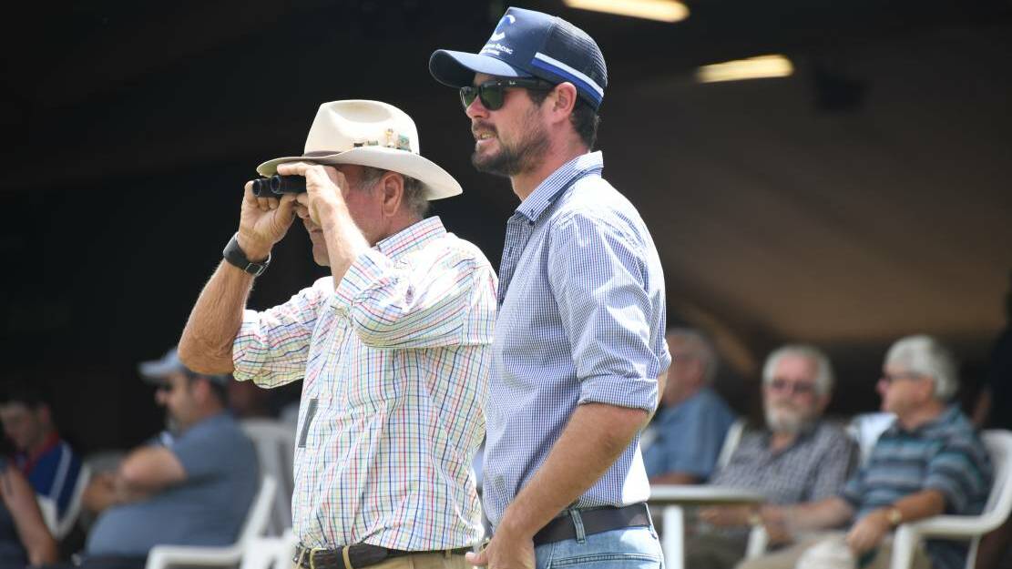IN FORM: Dubbo trainer Clint Lundholm (right) won the Lightning Ridge Cup on Saturday. Picture: AMY MCINTYRE