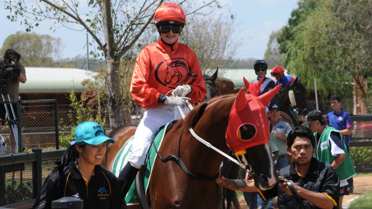 Brooke Stower rode an early winner for Stephen Jones at Dubbo Turf Club on Monday afternoon. Picture by Tom Barber