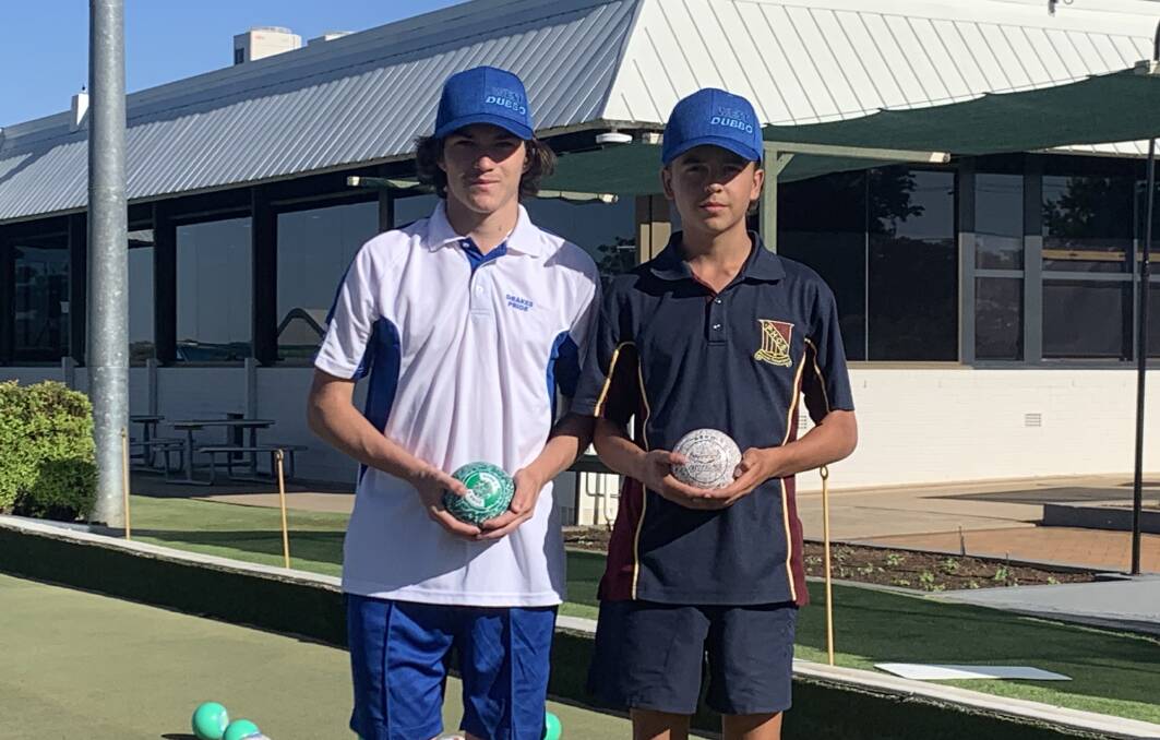 Club Dubbo's Zac Miller (left) and Cooper Dart have both been named in the NSW Boys Bowls squad. Picture supplied.
