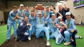 Brock Larance and Tom Nelson were part of the successful NSW under 22s indoor cricket team which won a national title. Picture: Facebook