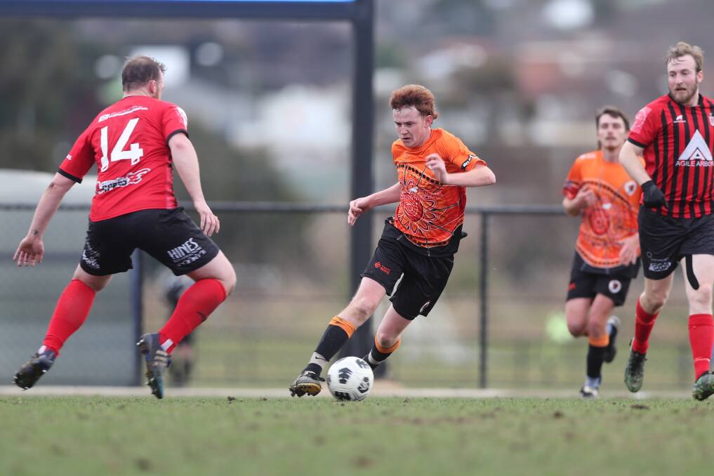 Dubbo Bulls FC handed Panorama their first loss of the 2022 Western Premier League season on the weekend. Picture: Phil Blatch