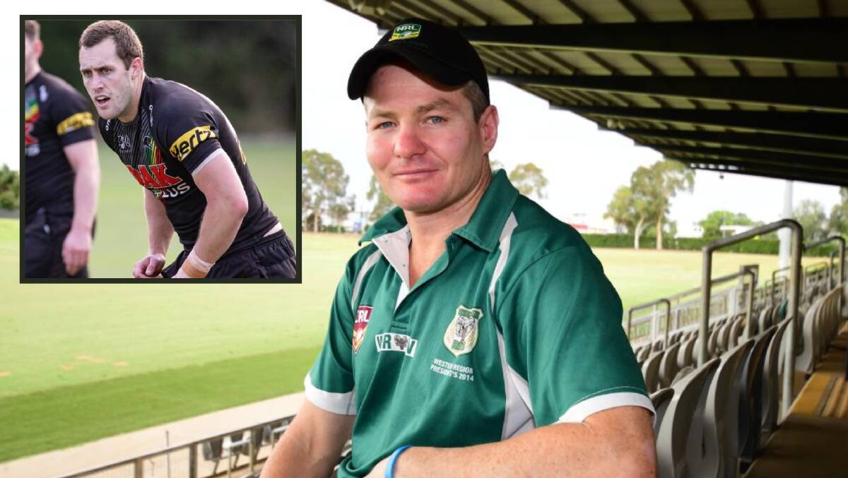 Former Dubbo CYMS and Western Rams coach Tim Ryan has a foot in both camps for this weekend's NRL Grand Final which will feature St Johns junior Isaah Yeo (inset) Picture by Belinda Soole