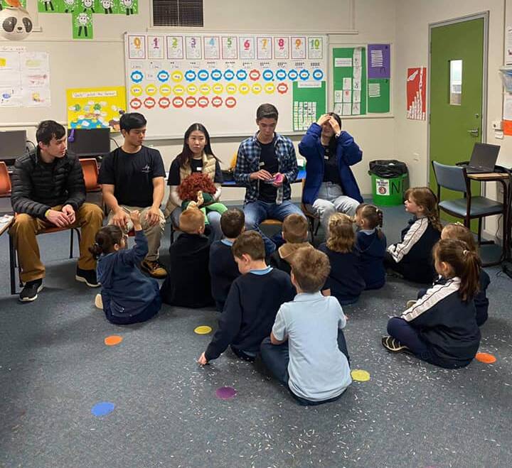 IMPORTANCE: Medical Outreacher students educate Narromine Public School students. PHOTO: HEAR OUR HEART