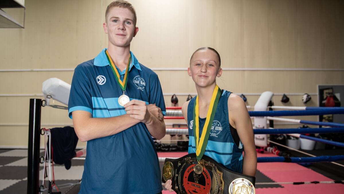 Dubbo boxers Ollie Reynen and Ericka Keizer are now national champions. Picture by Belinda Soole