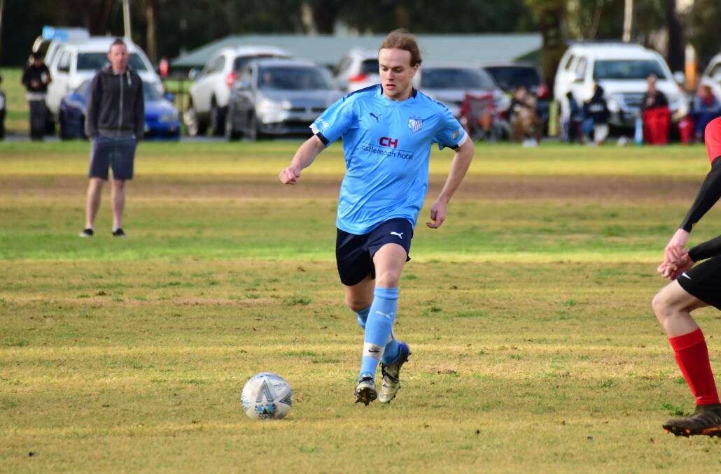 TOO GOOD: Macquarie United's Will Hodges scored again for his side in their 3-1 win over Mudgee. Photo: AMY MCINTYRE