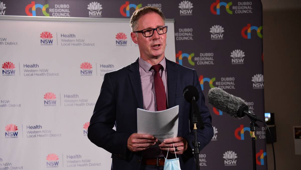 TRAGIC DAY: Western NSW Local Health District chief executive Scott McLachlan announced their had been a second COVID-19 related death in the region. Photo: AMY MCINTYRE