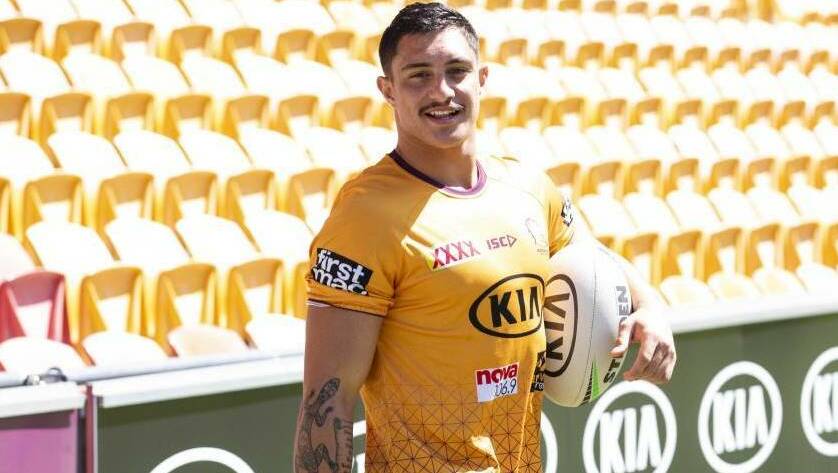 LOVING LIFE: Wellington's Kotoni Staggs played his best game of the season on Friday. Picture: BRISBANE BRONCOS