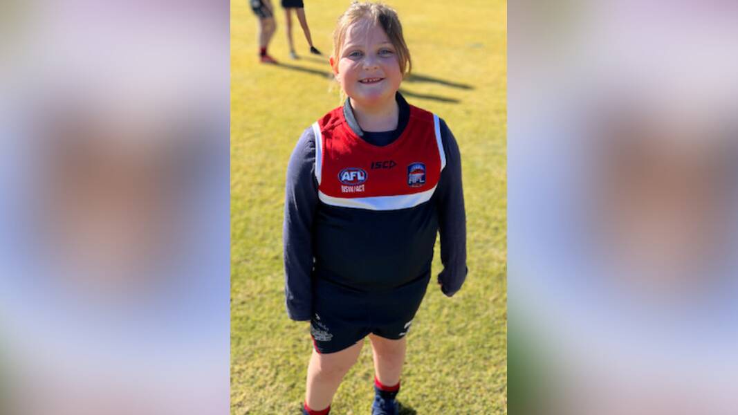 Ollee Roll enjoys playing Auskick as much as she can. Picture: Supplied