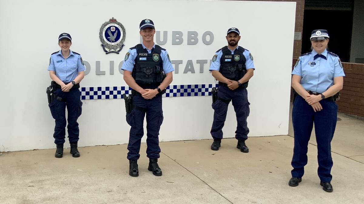 EXCITING TIMES: Constables Lara Evans, Allan Matheson and Anthony Michael with Acting Inspector Cindy Moore. Photo: CONTRIBUTED