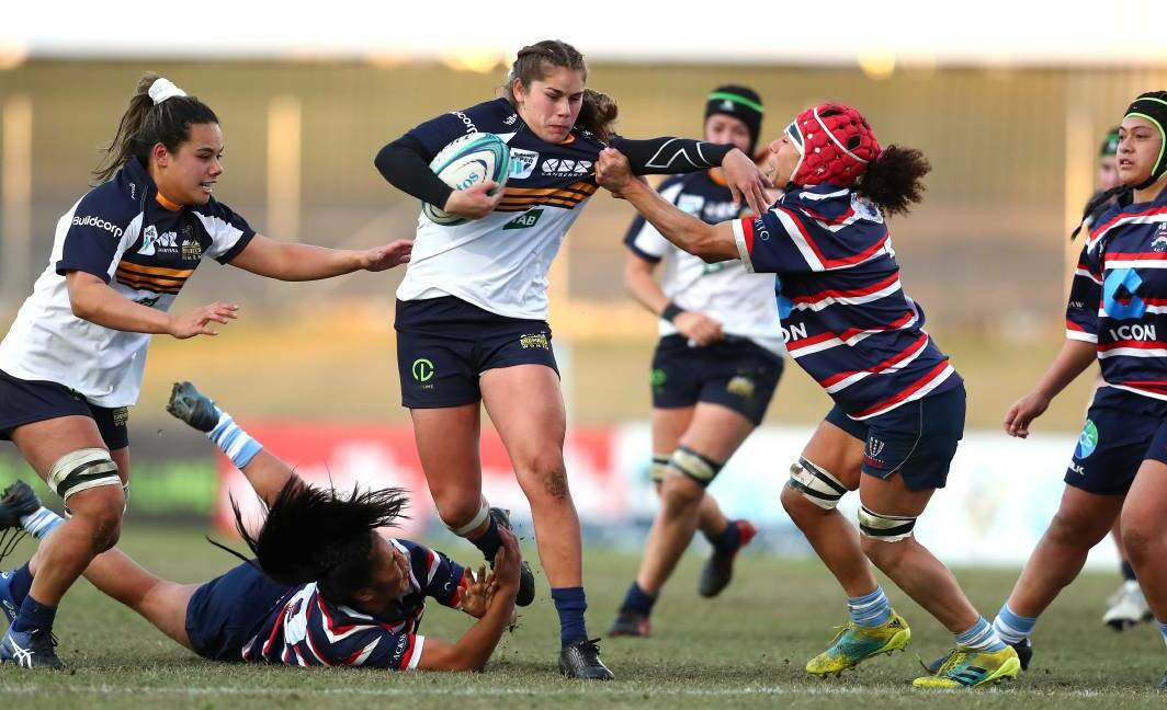 ON THE RISE: Lillyann Mason-Spice was named outstanding young player for the ACT Brumbies after just two games. Photo: KEEGAN CARROLL