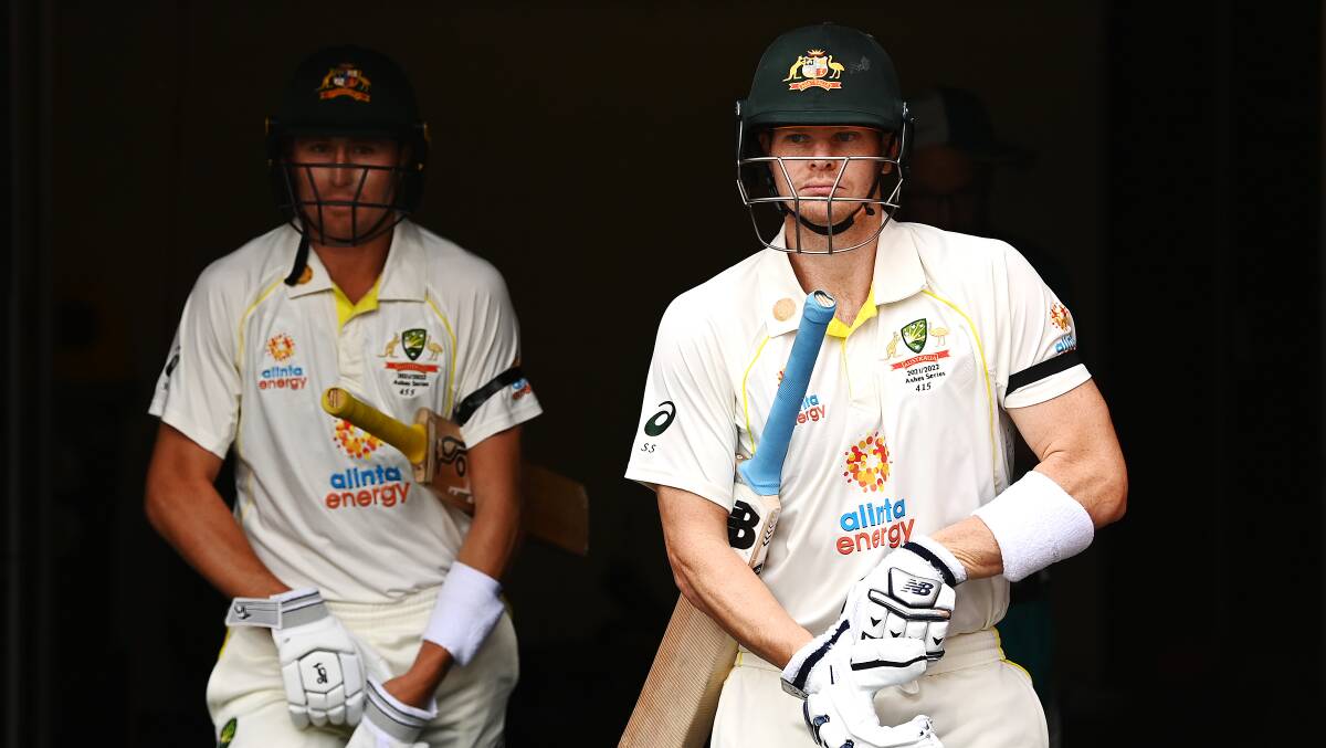 Steve Smith (right) and Marnus Labuschagne will likely still be scoring centuries when the next Ashes series in Australia begins. Picture by Quinn Rooney/Getty Images