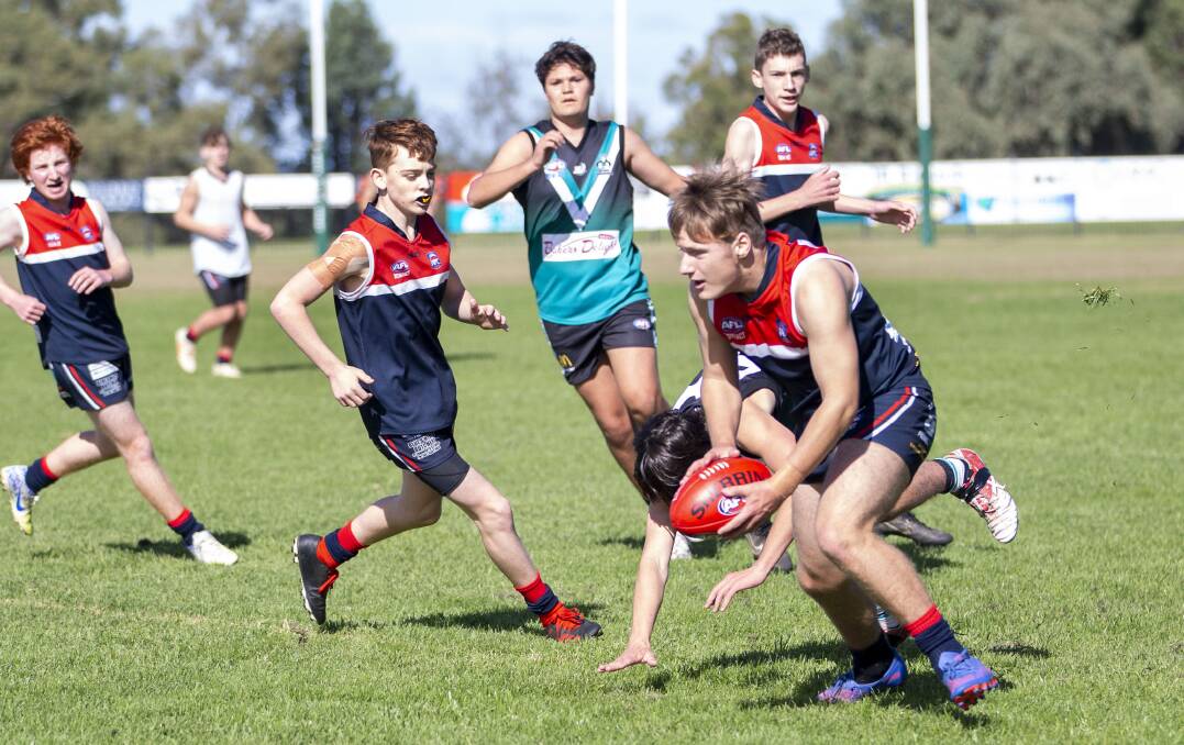 EXCITING TIMES: The Dubbo Junior AFL under 17s side are beginning to hit their straps after a couple of wins early in the season. Picture: KATIE HAVERCROFT PHOTOGRAPHY