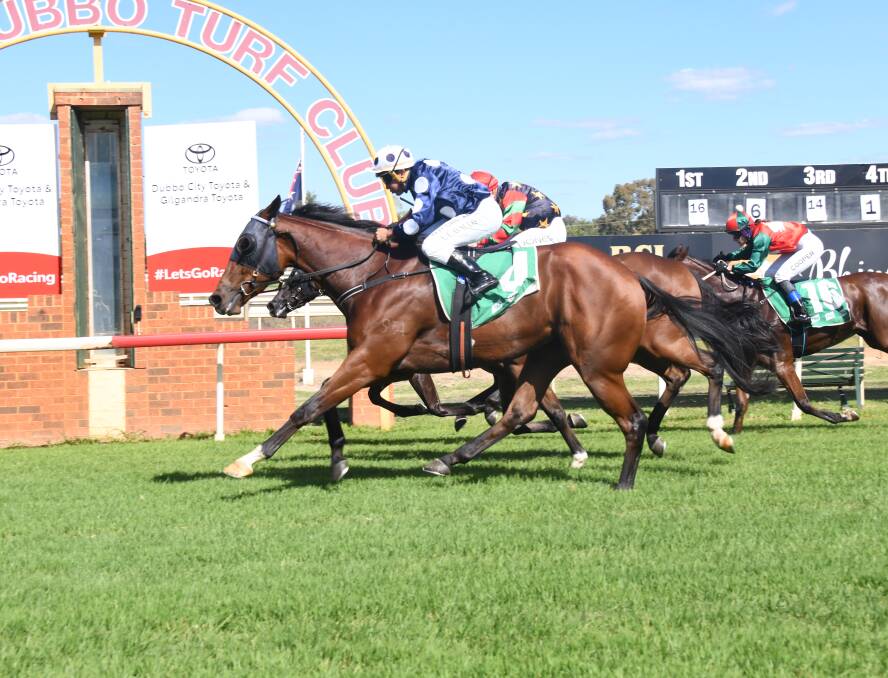 CLOSE ONE: Anthony Cavallo rode a winner for Andrew Ryan on Sunday at Dubbo Turf Club. Picture: AMY MCINTYRE