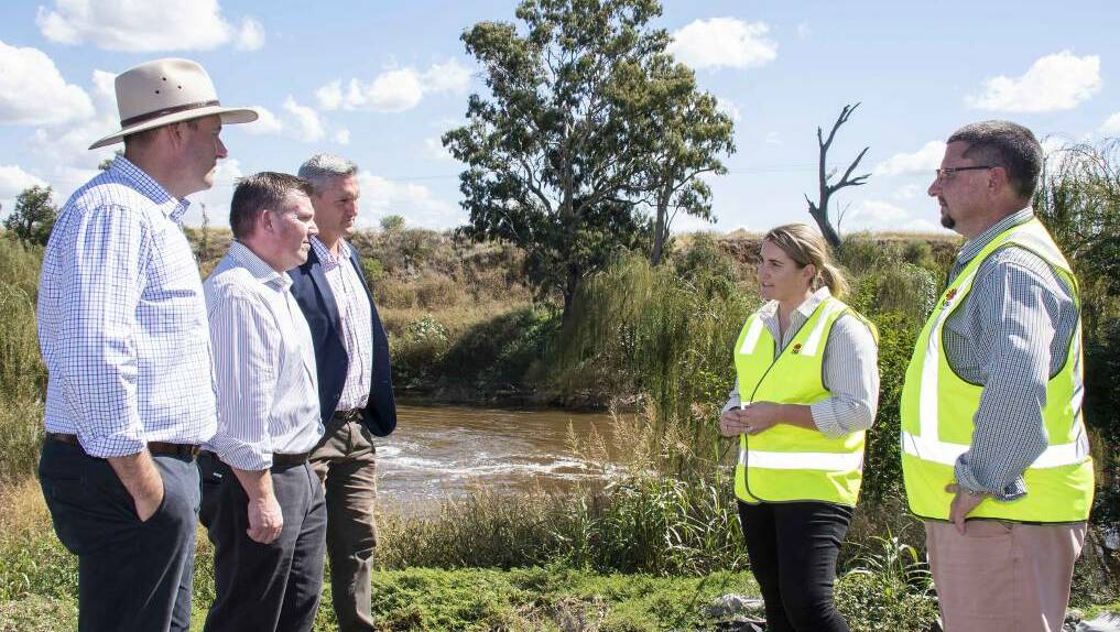 Sam Farraway, Dugald Saunders, Murray Wood, Cassandra Hodges and Paul Polansky earlier this year at the proposed site. Picture: Belinda Soole 