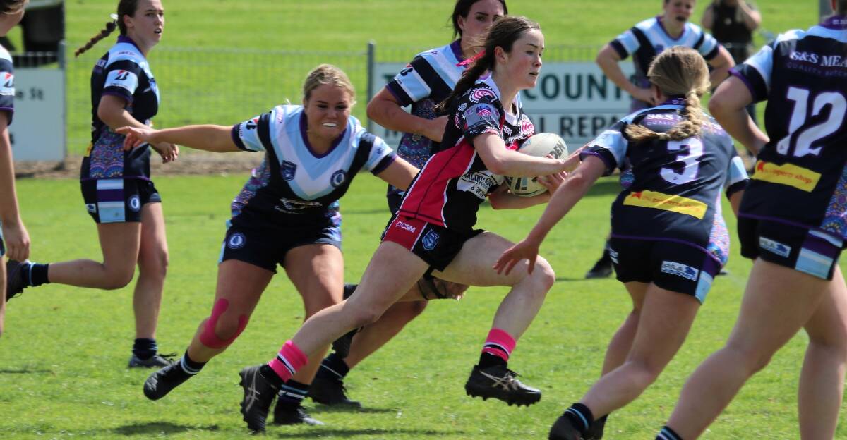 Goannas young gun Georgie Coote is one of five under 18s players who were part of the Western Women's Rugby League opens final on Saturday. Picture by Petesib's Photography